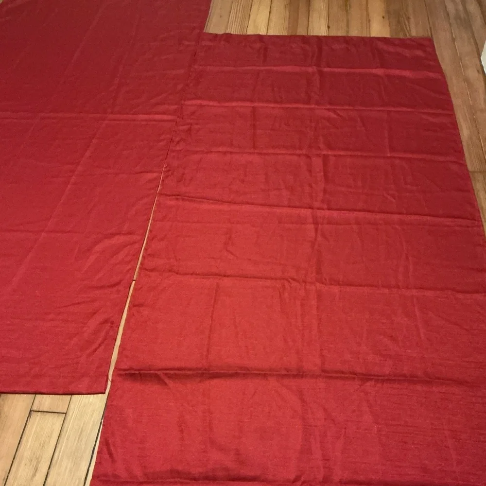 Bundle of 4 Crimson Red Curtain Panels